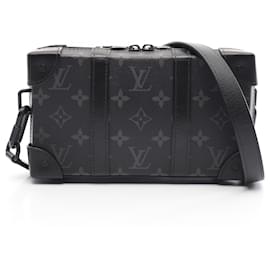 Louis Vuitton-Sac à bandoulière portefeuille Soft Trunk Louis Vuitton noir-Noir