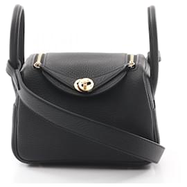 Hermès-Hermes Lindy Mini Shoulder Bag Black-Black