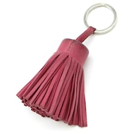 Hermès-Porte-clés en cuir Carmen d'Hermès-Rose