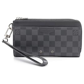 Louis Vuitton-Portefeuille Zippy Damier Graphite N60379 de Louis Vuitton-Noir