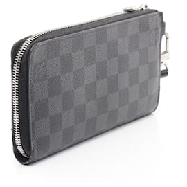 Louis Vuitton-Portefeuille Zippy Damier Graphite N60379 de Louis Vuitton-Noir