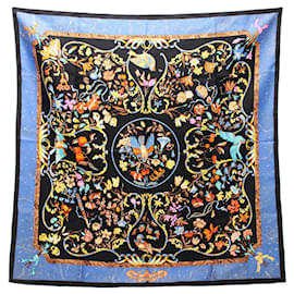 Hermès-Foulard en soie Hermes PIERRES d'ORIENT et d'OCCIDENT-Noir