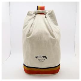 Hermès-Hermes Canvas Cavalier Shoulder Bag-Orange