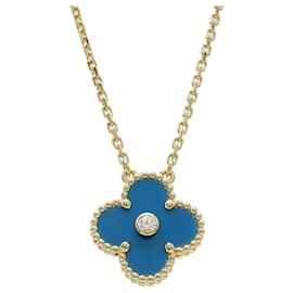 Van Cleef & Arpels-Collier Vintage Alhambra Van Cleef & Arpels AU750 1PD-Bleu