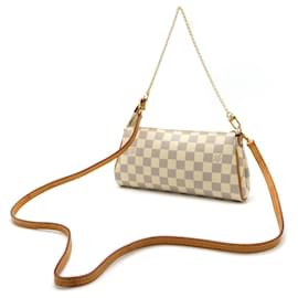 Louis Vuitton-Louis Vuitton Damier Azur Eva Chain Bag N55214-Brown,Beige
