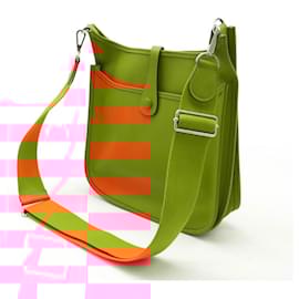 Hermès-Hermes Evelyne PM3 Shoulder Bag Orange-Orange