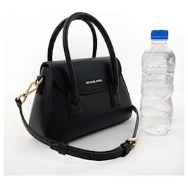 Michael Kors-Michael Kors Leather Small Satchel Handbag-Black