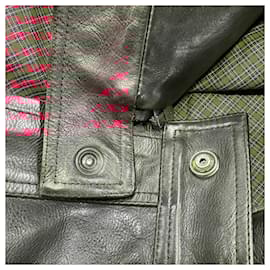 Gucci-Gucci Biker Zipper Jacket in Brown Leather -Brown,Red