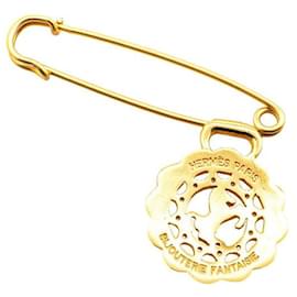 Hermès-Broche Pin Motif Cheval Hermes Or-Doré,Métallisé