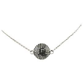 Chanel-Chanel Coco Mark Mirror Ball Necklace-Black