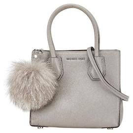 Michael Kors-Michael Kors Leather Fur 2WAY Handbag-Yellow