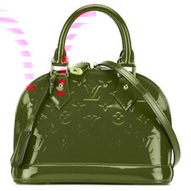 Louis Vuitton-Louis Vuitton Alma BB Patent Leather Handbag-Red