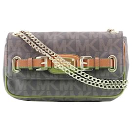 Michael Kors-Michael Kors Chain Shoulder Bag PVC-Brown