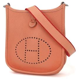 Hermès-Hermes Evelyn TPM Shoulder Bag Salmon Pink-Pink