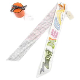 Hermès-Écharpe Twilly Neon Chevaloscope HERMES-Orange