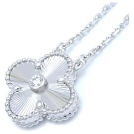 Van Cleef & Arpels-Van Cleef & Arpels Vintage Alhambra Necklace 1P Diamond VCARP6L800-White