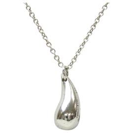 Tiffany & Co-Tiffany & Co Teardrop Silver Necklace-Silvery,Metallic