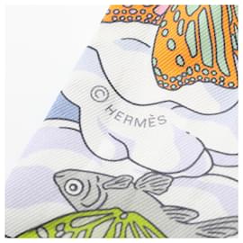 Hermès-Écharpe Hermès Silk Twilly Sur Mon Nuage-Noir