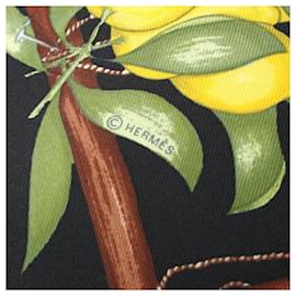 Hermès-Écharpe Hermès Silk Petit Carré 45-Noir