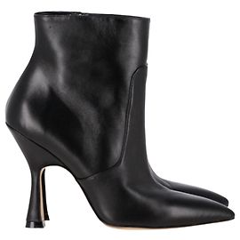 Stuart Weitzman Melena Ankle Boots in Black Leather Black