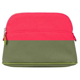 Hermès-Pochette Bolide 20 en coton rose-Rose