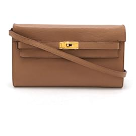 Hermès-Hermes Chevre Kelly Long To Go Wallet-Green