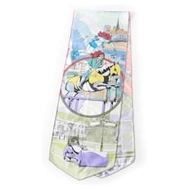 Hermès-Foulard en soie Maxi Twilly HERMES Multicolore-Multicolore
