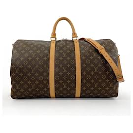 Louis Vuitton-Louis Vuitton Keepall Bandouliere 55 Monogram Canvas-Brown
