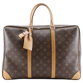 Bolsa Boston Sirius 45 em lona Monogram Louis Vuitton M41408 Marrom