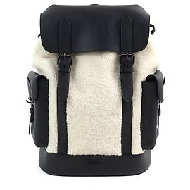 COACH Hudson Shearling Leather Backpack Black