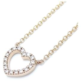 Tiffany & Co-Tiffany & Co Metro Heart Diamond Necklace-Pink