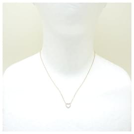 Tiffany & Co-Tiffany & Co Metro Heart Diamond Necklace-Pink