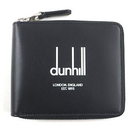 Alfred Dunhill Dunhill LEGACY Logo Leather Compact Wallet Black