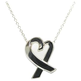 Tiffany & Co-Tiffany & Co Silver Necklace Loving Heart-Silvery,Metallic