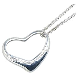 Tiffany & Co-Tiffany & Co Open Heart Necklace Sterling Silver-Silvery,Metallic
