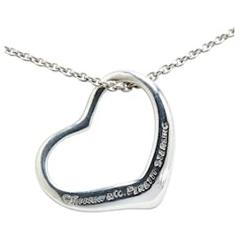 Tiffany & Co-Tiffany & Co Open Heart Necklace Sterling Silver-Silvery,Metallic