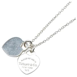 Tiffany & Co-Tiffany & Co Double Heart Tag Necklace SV925-Silvery,Metallic
