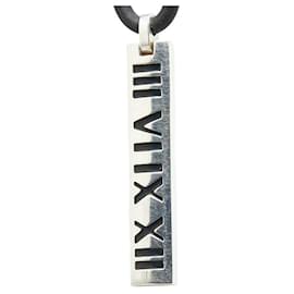 Tiffany & Co-Tiffany & Co Atlas Silver Necklace-Black