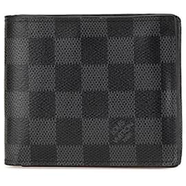 Louis Vuitton-Portefeuille Louis Vuitton Damier Graphite N63336-Noir
