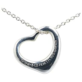 Tiffany & Co-Tiffany & Co Open Heart Necklace SV925-Silvery,Metallic