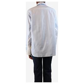 Stella Mc Cartney-Blue and white contrast panel shirt - size UK 6-Blue