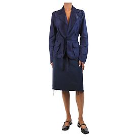 Lanvin Navy light jacket and skirt set - size UK 10 Navy blue