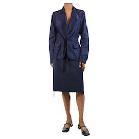 Lanvin-Navy light jacket and skirt set - size UK 10-Other