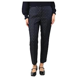 Emporio Armani-Blue dotted trousers - size UK 12-Blue