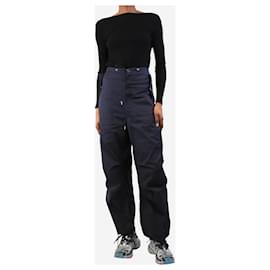 Autre Marque-Blue cargo toggle trousers - size UK 4-Blue
