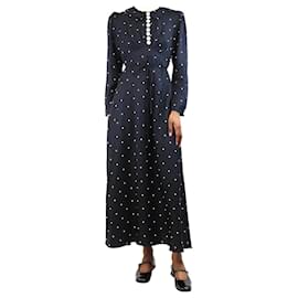 Autre Marque-Black Romy polka dot midi dress - size UK 10-Black