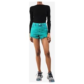 Alexander Wang-Green denim shorts - size UK 8-Green
