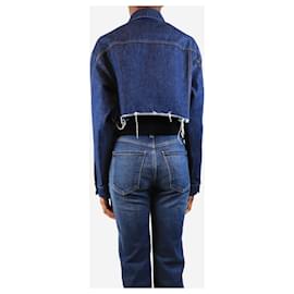 Miu Miu-Blue denim cropped jacket - size UK 4-Blue