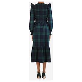 Autre Marque-Green tartan shirred maxi dress - size XS-Green