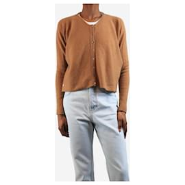 Autre Marque-Tan cropped cashmere cardigan - size XS-Brown